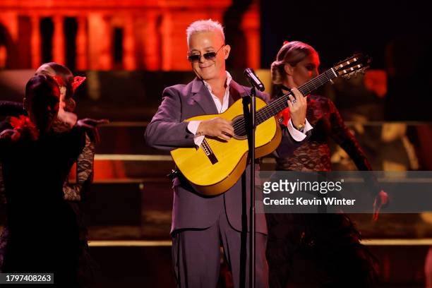 Alejandro Sanz performs onstage during The 24th Annual Latin Grammy Awards on November 16, 2023 in Seville, Spain.