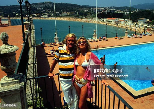 Horst Frank mit Ehefrau Brigitte Kollecker, Spanien, Urlaub,