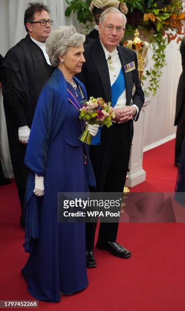 Birgitte, Duchess of Gloucester and Richard, Duke of Gloucester attend a banquet, given by the Lord Mayor of London and City of London Corporation,...