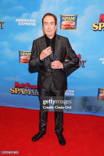 Eric Idle attends "Spamalot" Opening Night at St. James Theatre on November 16, 2023 in New York City.