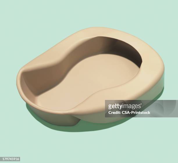 bedpan - single object photos stock illustrations