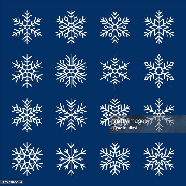 Computer Graphic Snowflake Snowflakes High-Res Vector Graphic - Getty Images