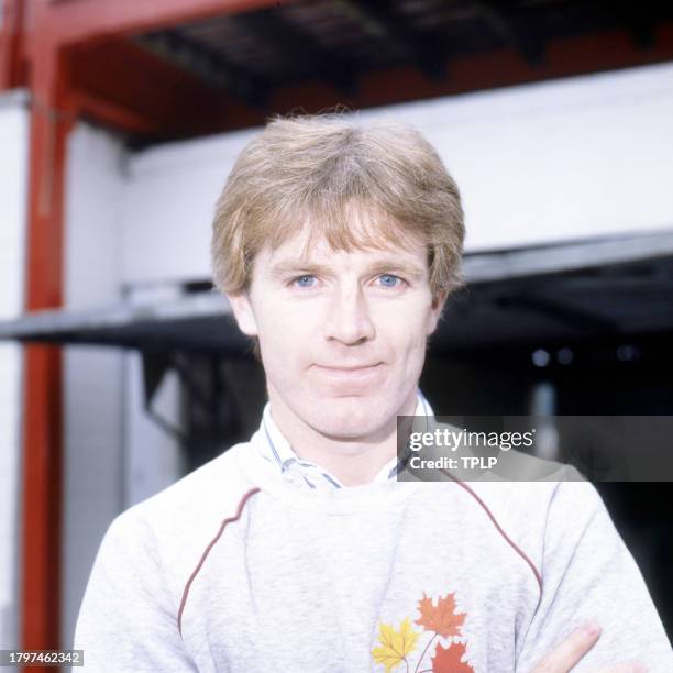 Portrait of Irish Formula One driver Derek Daly during a mid-season testing day at Brands Hatch motor racing circuit, Kent, England, June 24, 1982.