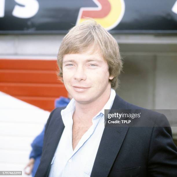 Portrait of French Formula One driver Didier Pironi during a mid-season testing day at Brands Hatch motor racing circuit, Kent, England, June 24,...