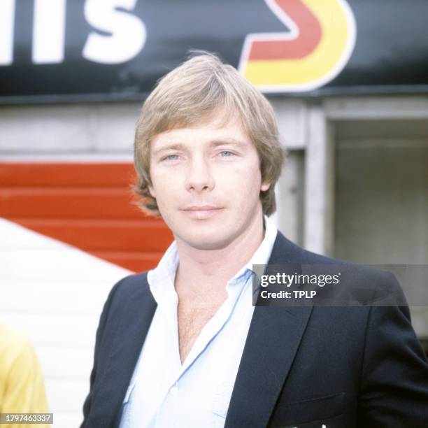 Portrait of French Formula One driver Didier Pironi during a mid-season testing day at Brands Hatch motor racing circuit, Kent, England, June 24,...