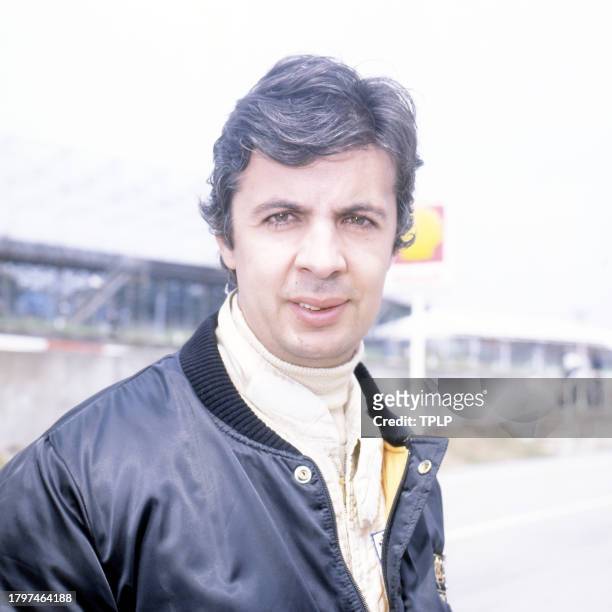 Portrait of Spanish Formula One driver Emilio de Villota during a mid-season testing day at Brands Hatch motor racing circuit, Kent, England, June...