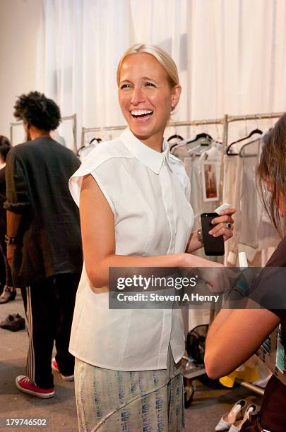 Misha Nonoo attends the Nonoo presentation during Spring 2014 Mercedes-Benz Fashion Week at Eyebeam Gallery on September 6, 2013 in New York City.