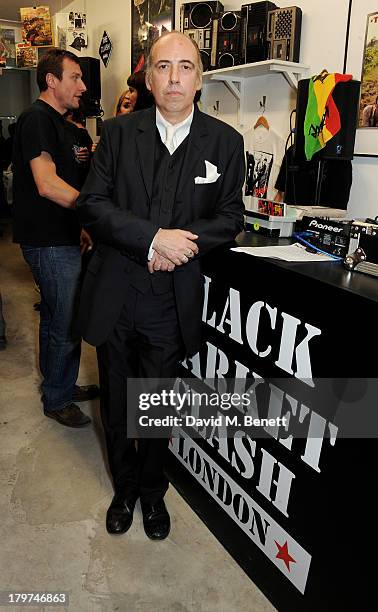 Mick Jones attends the launch of 'Black Market Clash', an exhibition of personal memorabilia and items curated by original members of The Clash, at...