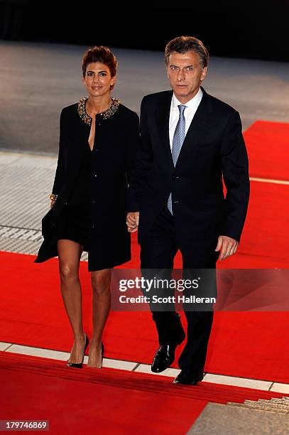 Mayor of Buenos Aires, Mauricio Macri and wife Juliana Awada attend the Opening Ceremony of the 125th IOC Session at Teatro Colon on September 6,...