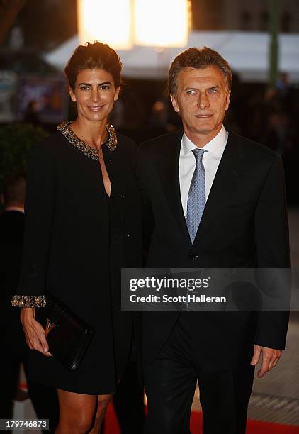 Mayor of Buenos Aires, Mauricio Macri and wife Juliana Awada attend the Opening Ceremony of the 125th IOC Session at Teatro Colon on September 6,...