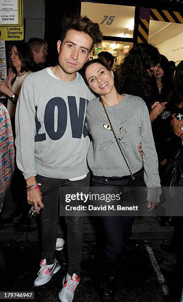 Nick Grimshaw and Sadie Frost attend the launch of 'Black Market Clash', an exhibition of personal memorabilia and items curated by original members...