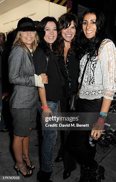 Jeanne Marine, Katy England, Jess Morris and Serena Rees attend the launch of 'Black Market Clash', an exhibition of personal memorabilia and items...