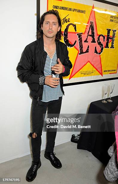 Carl Barat attends the launch of 'Black Market Clash', an exhibition of personal memorabilia and items curated by original members of The Clash, at...