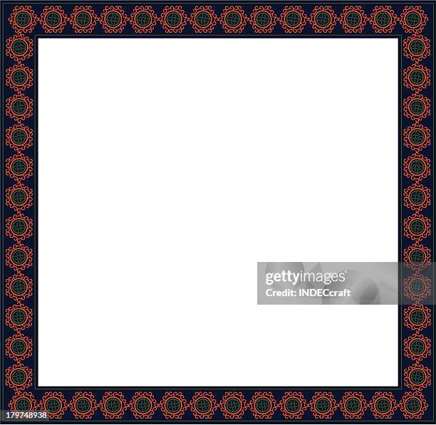 embroidery frame - sari pattern stock illustrations