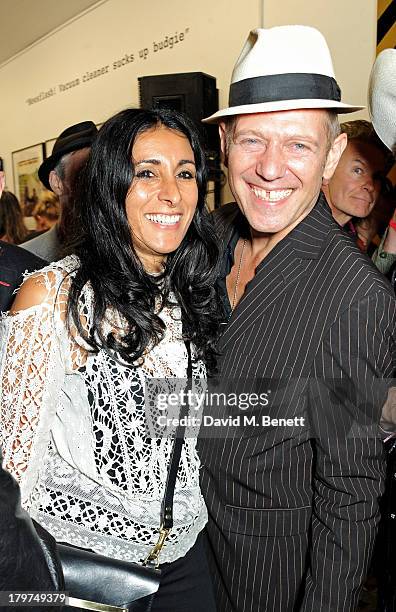 Serena Rees and Paul Simonon attend the launch of 'Black Market Clash', an exhibition of personal memorabilia and items curated by original members...