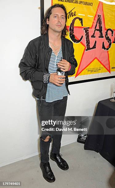 Carl Barat attends the launch of 'Black Market Clash', an exhibition of personal memorabilia and items curated by original members of The Clash, at...