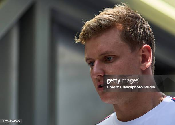 Mick Schumacher of Germany and Mercedes-AMG PETRONAS F1 Team looks on prior to qualifying ahead of the F1 Grand Prix of Monaco at Circuit de Monaco...