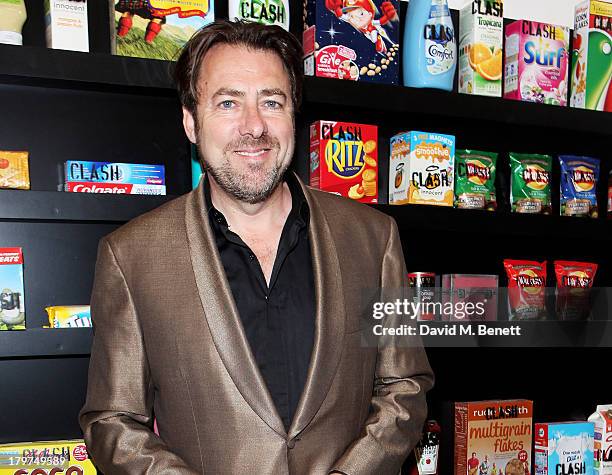 Jonathan Ross attends the launch of 'Black Market Clash', an exhibition of personal memorabilia and items curated by original members of The Clash,...