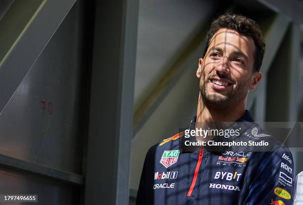 Daniel Ricciardo of Australia and Oracle Red Bull Racing looks on prior to qualifying ahead of the F1 Grand Prix of Monaco at Circuit de Monaco on...