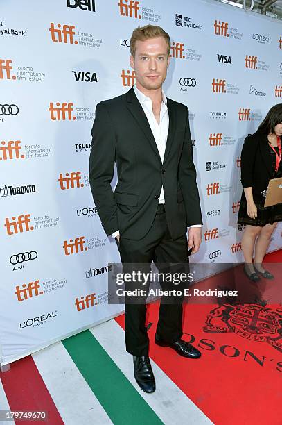 Actor Sam Reid arrives at "The Railway Man" Premiere during the 2013 Toronto International Film Festival at Roy Thomson Hall on September 6, 2013 in...