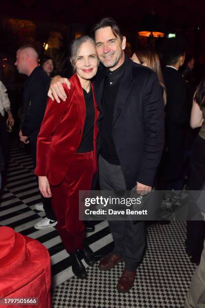 Elizabeth McGovern and Dougray Scott attend a cocktail reception followed by a VIP screening of "I'm Still Here" for London-based charity Under One...