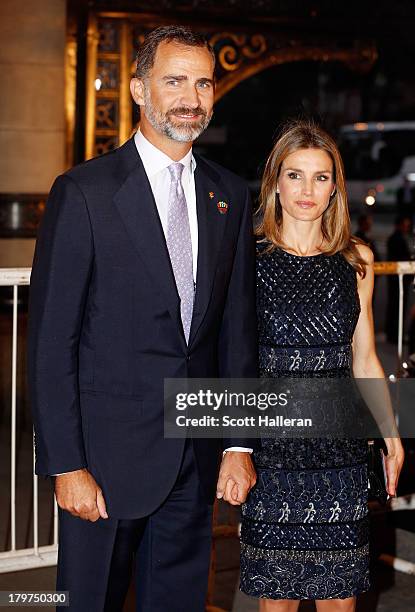 Prince Felipe of Spain and Princess Letizia of Spain attend the Opening Ceremony of the 125th IOC Session at Teatro Colon on September 6, 2013 in...