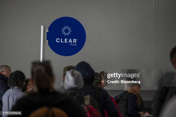 Travelers use Clear Plus kiosks at San Francisco International Airport in San Francisco, California, US, on Wednesday, Nov. 22, 2023. As many as 4.7...