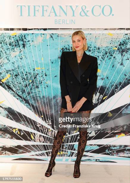 Mandy Bork during the Tiffany & Co. Store Opening on November 22, 2023 in Berlin, Germany.