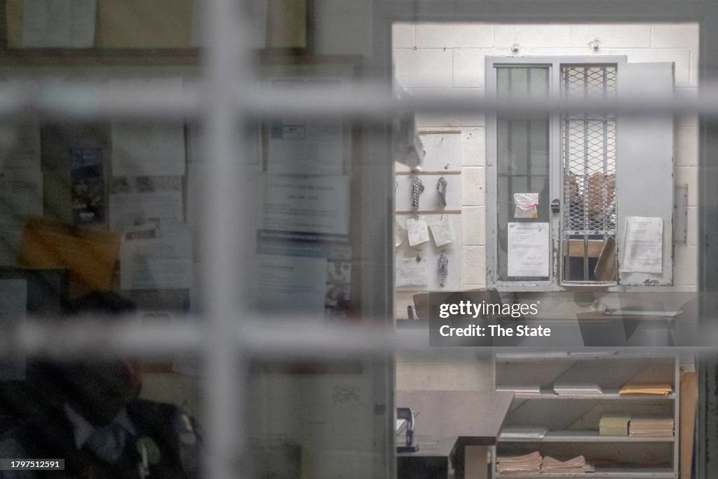 Correctional Control An SCDC correctional officer sits inside a control room at Kirkland ...