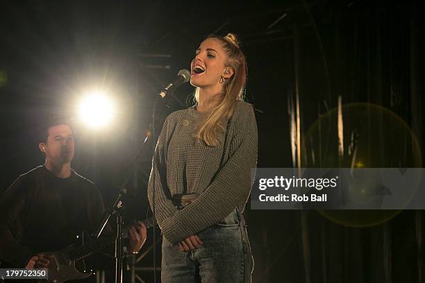 Hannah Reid from London Grammar performs at Day 2 of Bestival at Robin Hill Country Park on September 6, 2013 in Newport, Isle of Wight.