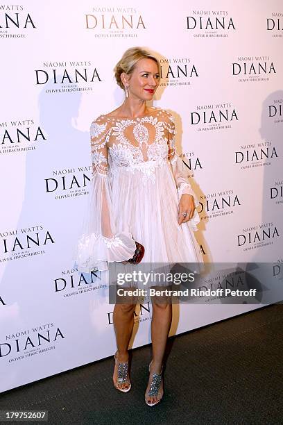 Actress Naomi Watts attends 'Diana' Paris movie premiere at Cinema UGC Normandie on September 6, 2013 in Paris, France.