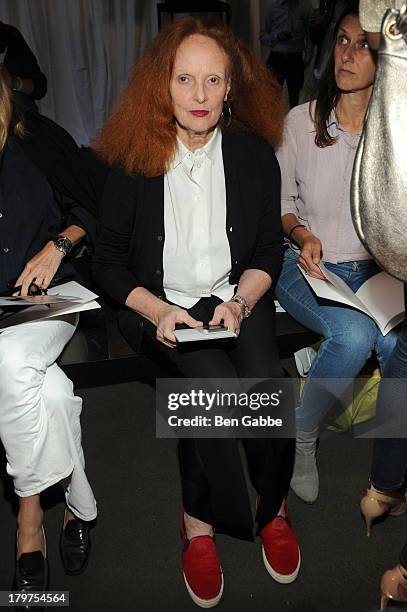 Vogue Creative Director Grace Coddington attends the Rag & Bone Women's Collection Spring 2014 fashion show during Mercedes-Benz Fashion Week at...