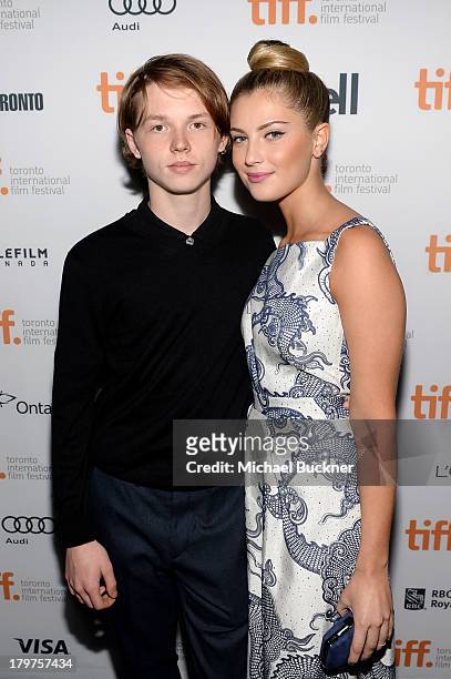 Actor Jack Kilmer and actress Zoe Levin arrive at the "Palo Alto" premiere during the 2013 Toronto International Film Festival at Scotiabank Theatre...