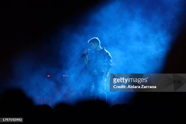 Pablo Alborán performs onstage during the 23rd Annual Latin GRAMMY Awards at FIBES Conference and Exhibition Centre on November 16, 2023 in Seville,...