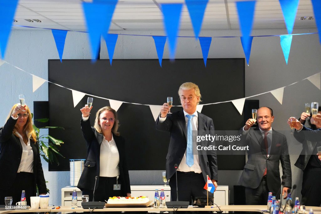 Geert Wilder's Dutch Far-Right PVV Party Celebrate Election Victory
