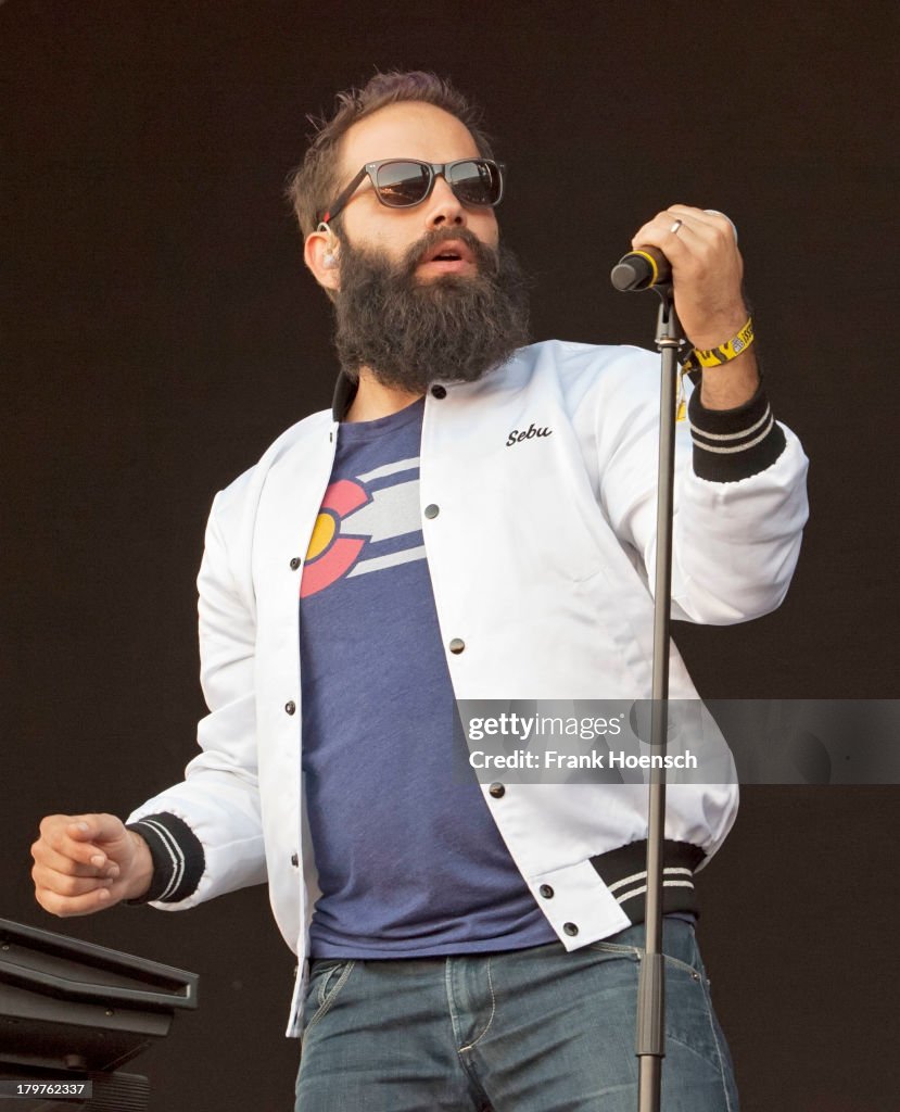 Sebu Singer Singer Sebu Simonian of Capital Cities performs live during Berlin ...