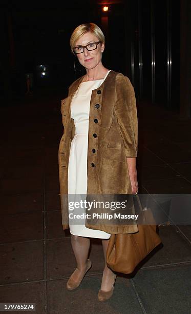 Creator of 'Heartbeat of Home' Moya Doherty attends the Late Late Show at RTE Studios on September 6, 2013 in Dublin, Ireland.