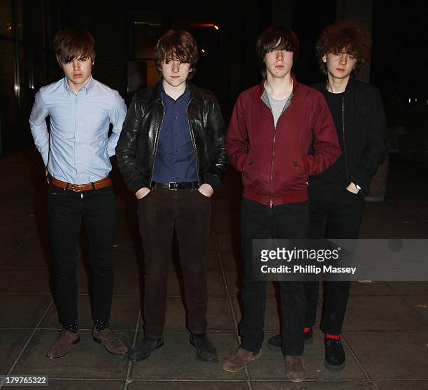 The Strypes attend the Late Late Show at RTE Studios on September 6, 2013 in Dublin, Ireland.