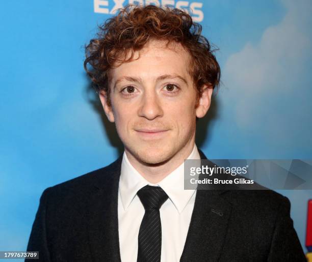 Ethan Slater poses at the opening night of "Spamalot" on Broadway at The St. James Theatre on November 16, 2023 in New York City.