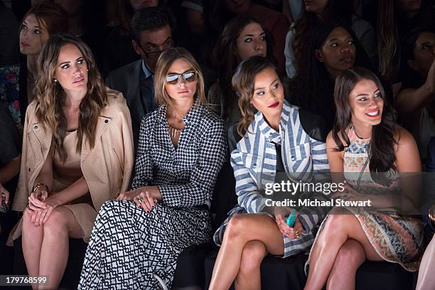Bella Thorne, Dani Thorne, Louise Roe, Olivia Palermo and Jessica Lowndes attend the Rebecca Minkoff show during Spring 2014 Mercedes-Benz Fashion...