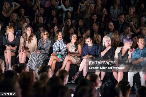 Bella Thorne, Dani Thorne, Louise Roe, Olivia Palermo, Jamie Chung, Jessica Lowndes, Zosia Mamet, guest and Kelly Osborne attend the Rebecca Minkoff...