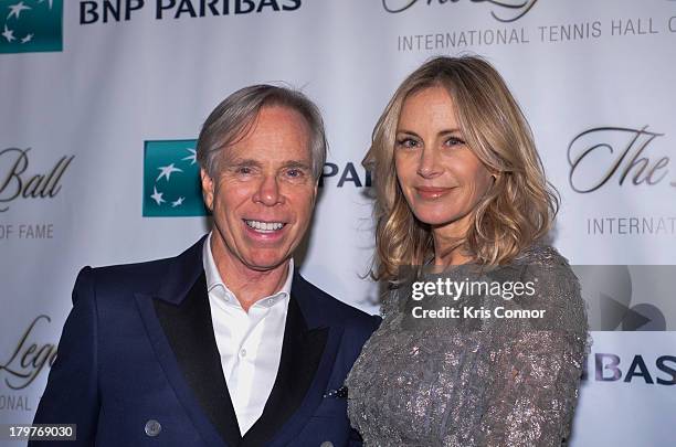 Tommy Hilfiger and Dee Ocleppo attend The 2013 International Tennis Hall Of Fame Legends Ball at Cipriani 42nd Street on September 6, 2013 in New...