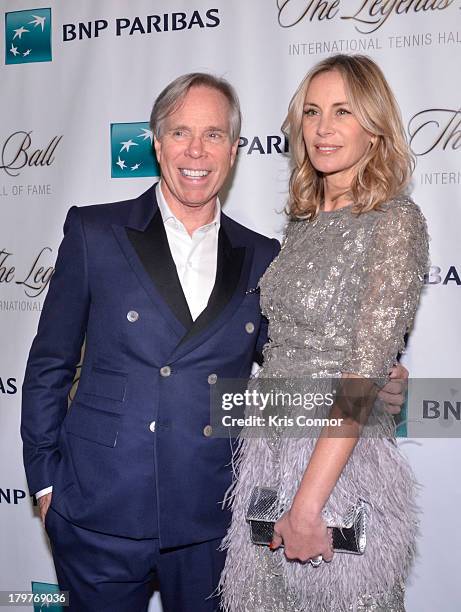 Tommy Hilfiger and Dee Ocleppo attend The 2013 International Tennis Hall Of Fame Legends Ball at Cipriani 42nd Street on September 6, 2013 in New...