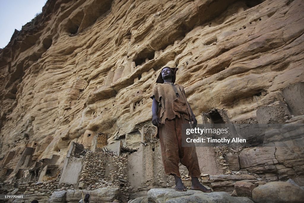 Dogon village under the Bandiagara Cliffs, Mali