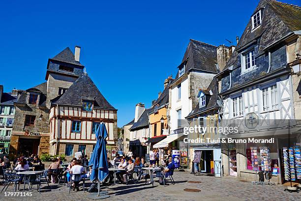 brittany, quimper, terre du duc square - brittany france stock pictures, royalty-free photos & images