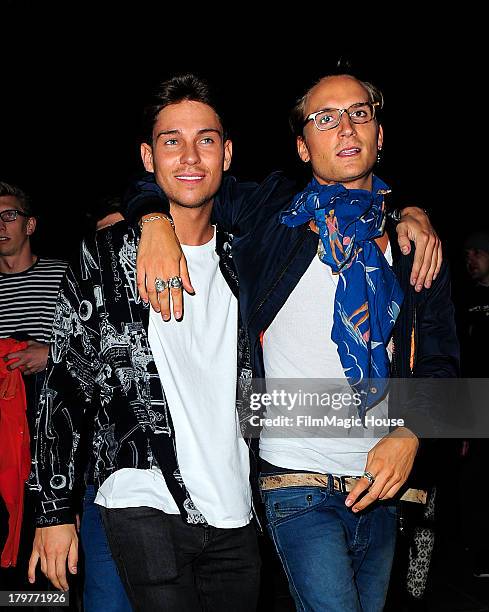 Joey Essex and friends leave Cafe De Paris night club in Leicester Square. On September 6, 2013 in London, England.