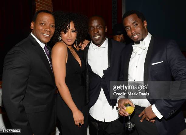 Erik LaRay Harvey, Margot Bingham, Michael K. Williams and Sean Combs attend the HBO "Boardwalk Empire" season premiere hosted by Sean "Diddy" Combs...