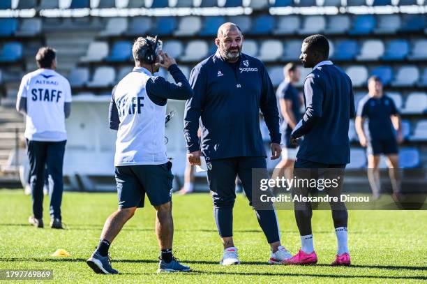 Patrice COLLAZO head coach of Montpellier during the training session of Montpellier HR on November 23, 2023 in Montpellier, France.