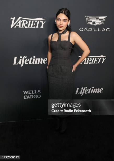 Ariana Greenblatt attends Variety Power of Women Los Angeles presented by Lifetime at Mother Wolf on November 16, 2023 in Los Angeles, California.