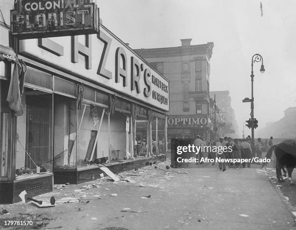 59 Riot Aftermath The aftermath of a riot at Colonial Florists and Lazar's Department ...